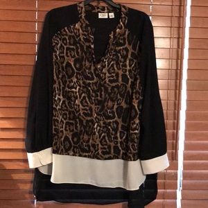 Animal print blouse